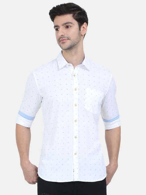 

HERE&NOW Men White Printed Casual Shirt