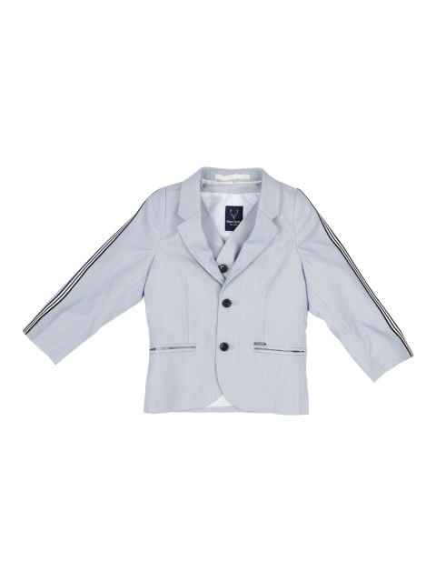 

Allen Solly Junior Boys Grey Single Breasted Blazer with Waistcoat