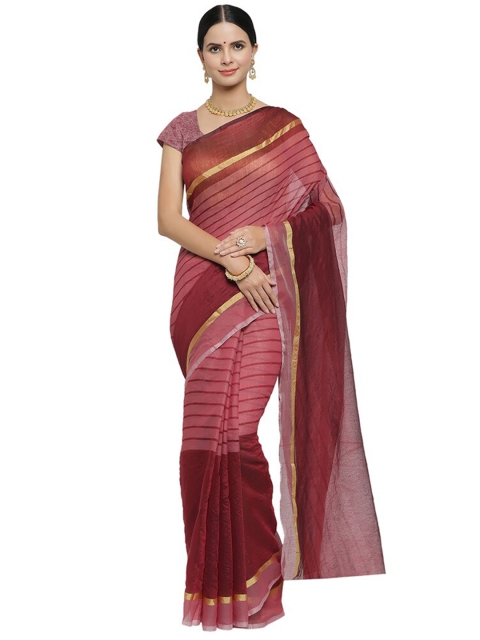 

Viva N Diva Maroon Woven Design Saree