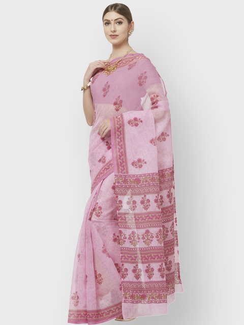 

Viva N Diva Pink & Purple Ethnic Motifs Saree