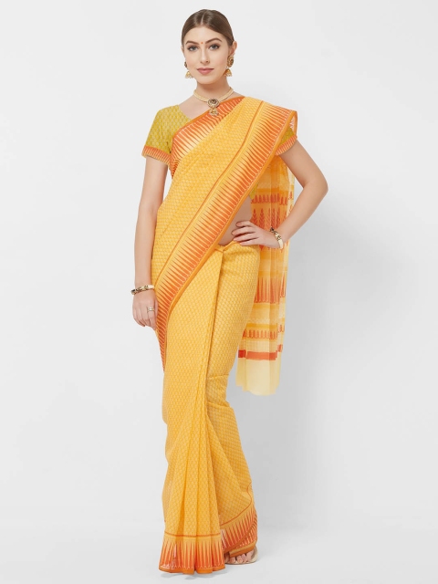 

Viva N Diva Orange & Red Ethnic Motifs Saree