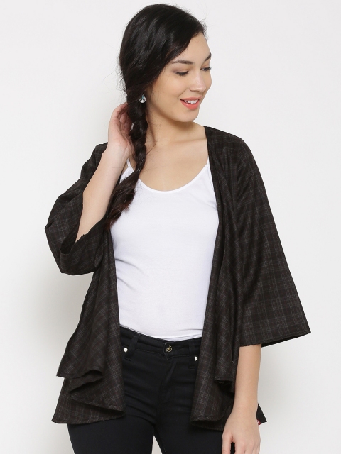 

Biba Black & Grey Checked Shrug