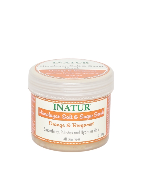 

Inatur Orange & Bergamot Himalayan Salt & Sugar Scrub - 100 g, Beige