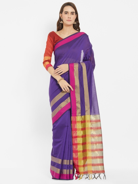 

Viva N Diva Violet & Pink Zari Silk Cotton Sambalpuri Saree