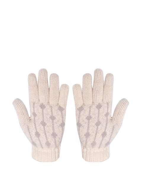 

LOOM LEGACY Women Cream Patterned Gloves