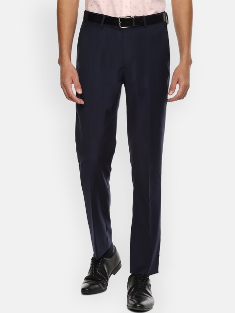 

Louis Philippe Gods & Kings Men Navy Blue Slim Fit Formal Trousers
