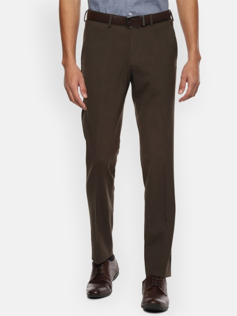 

Louis Philippe Permapress Men Brown Slim Fit Formal Trousers