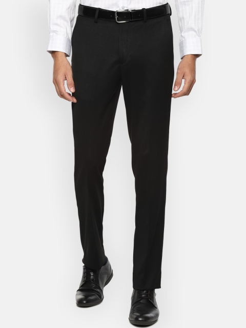 

Louis Philippe Men Black Slim Fit Formal Trousers