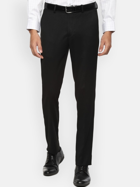 

Louis Philippe Men Black Slim Fit Formal Trousers