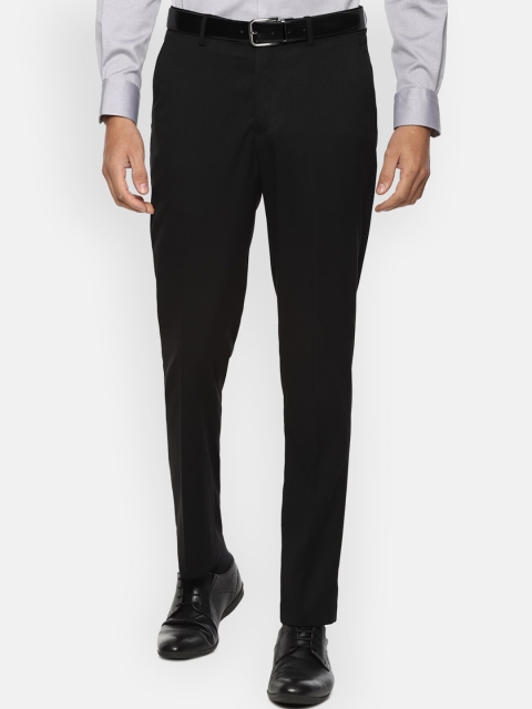 

Louis Philippe Men Black Textured Slim Fit Formal Trousers