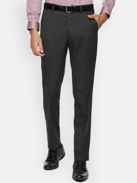 

Louis Philippe Men Grey Slim Fit Formal Trousers