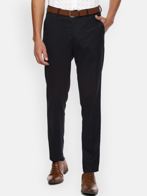 

Louis Philippe Men Navy Blue Slim Fit Formal Trousers