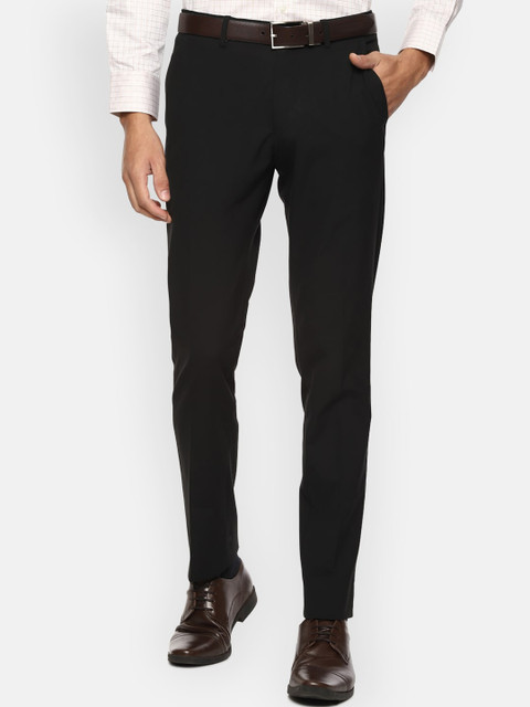 

Louis Philippe Men Black Slim Fit Formal Trousers