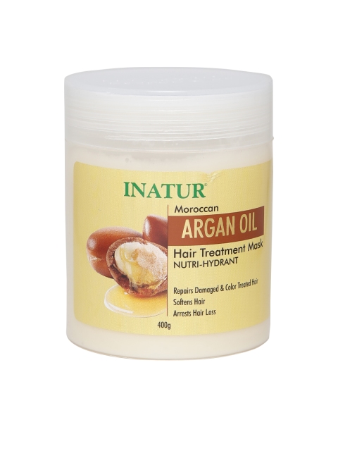 

Inatur Unisex Moroccan Argan Oil Hair Treatment Mask, Cream