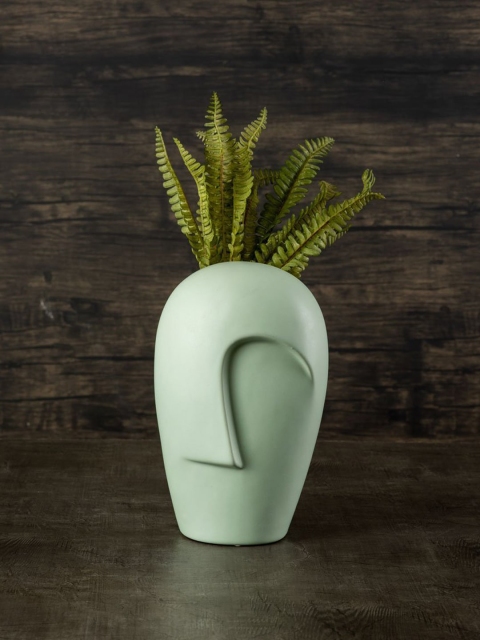 

THEDECORKART Green Solid Ceramic Vase