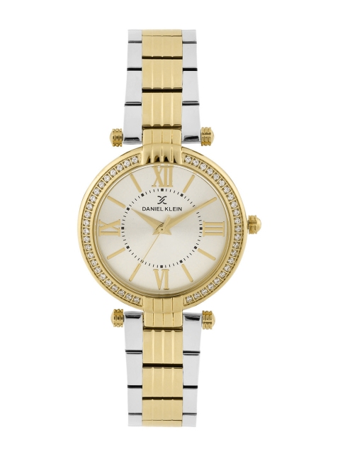 

Daniel Klein Premium Women Silver-Toned Stone-Studded Dial Watch DK11138-6