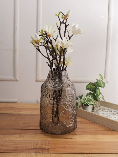 

TAYHAA Grey Textured Handcrafted Glass Vase