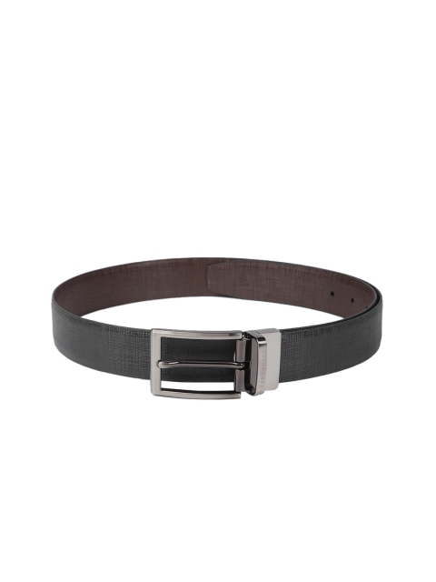 

Van Heusen Men Black & Brown Textured Reversible Leather Formal Belt