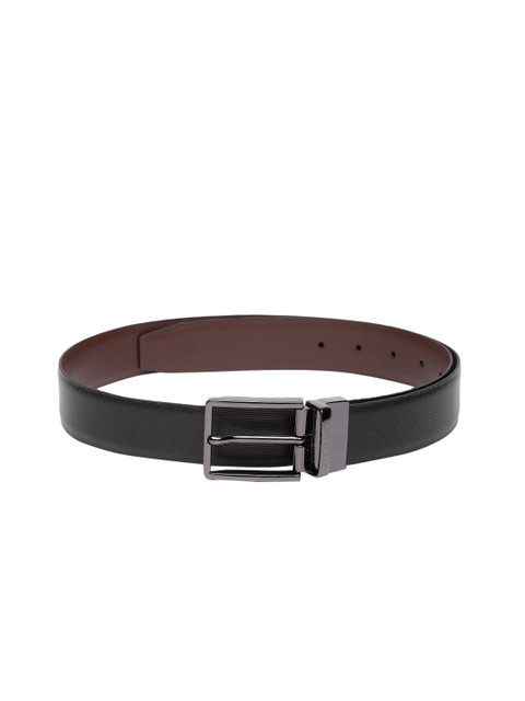 

Van Heusen Men Black & Brown Reversible Textured Leather Formal Belt