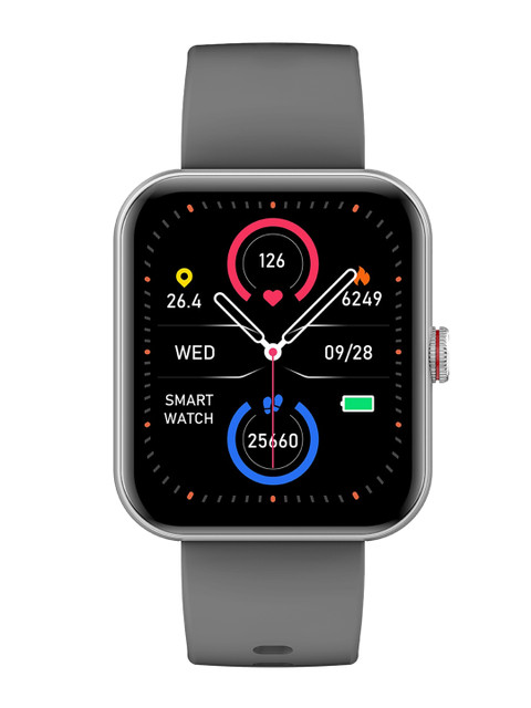 

CrossBeats Silver-Toned Ignite S3 Bluetooth Calling Metal Body Tracking Smart watch