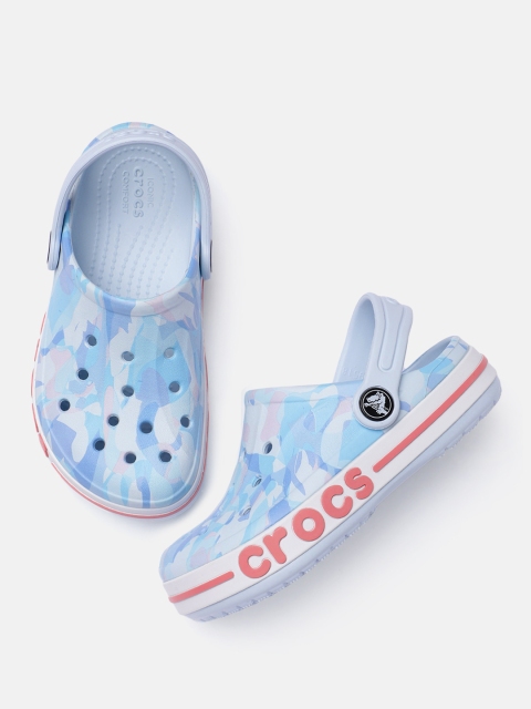 

Crocs Kids Blue Printed Bayaband Bubble Camo Clogs