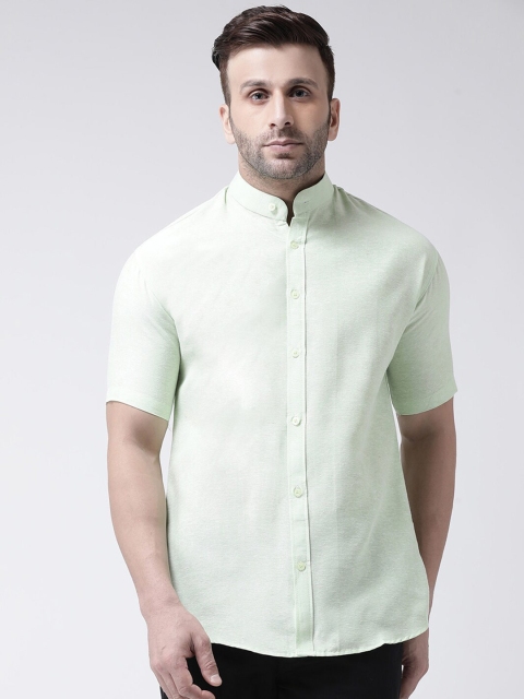 

KHADIO Men Green Opaque Casual Shirt