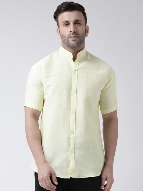 

KHADIO Men Yellow Opaque Casual Shirt