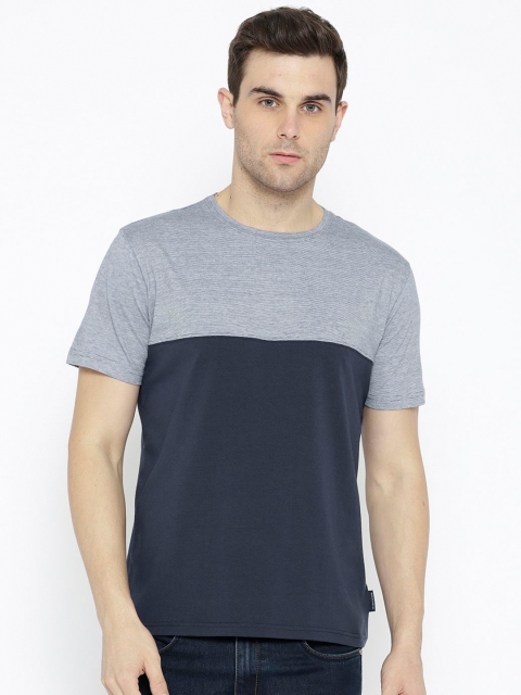 

Dream of Glory Inc Men Blue & Grey Colourblocked Outdoor T-shirt