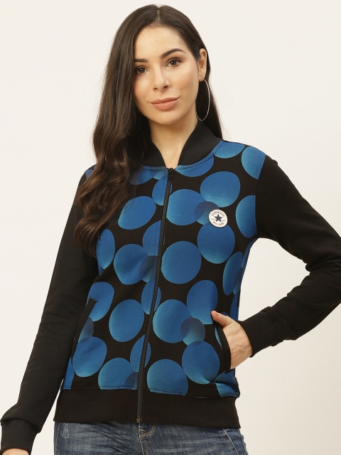 

Converse Women Black & Blue Printed Sweatshirt