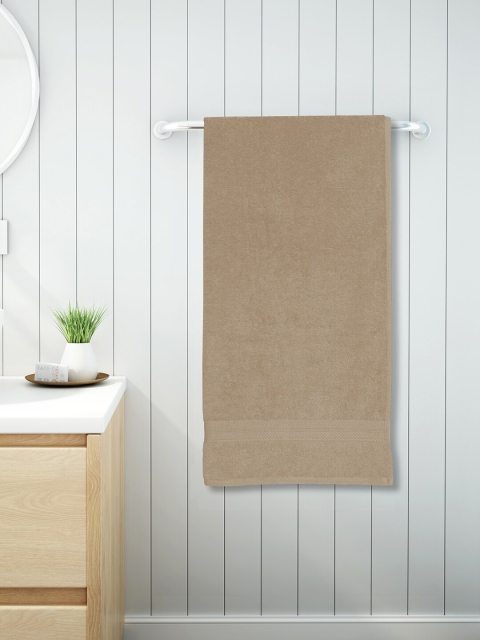

SPACES Beige Solid Pure Cotton 450 GSM High Absorbency Bath Towel