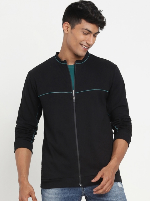 

Bewakoof Men Black Bomber Jacket