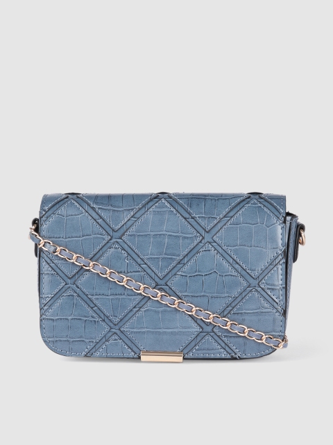 

Accessorize Blue Animal Textured Elin Structured Sling Bag
