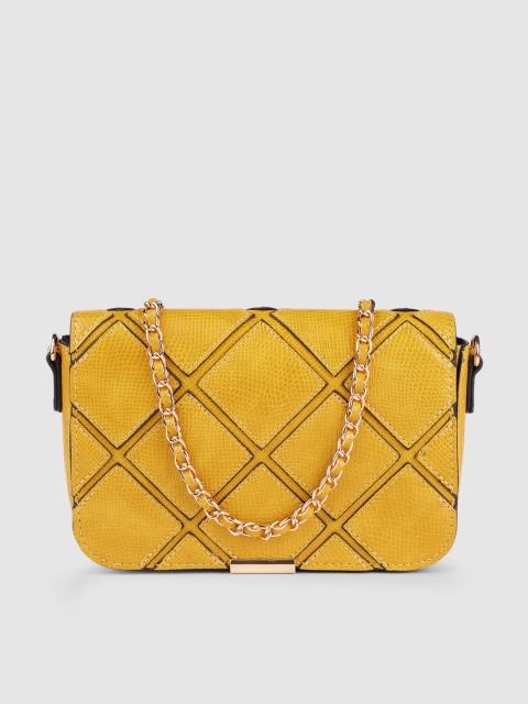 

Accessorize Mustard Yellow Quilted Purse Clutch