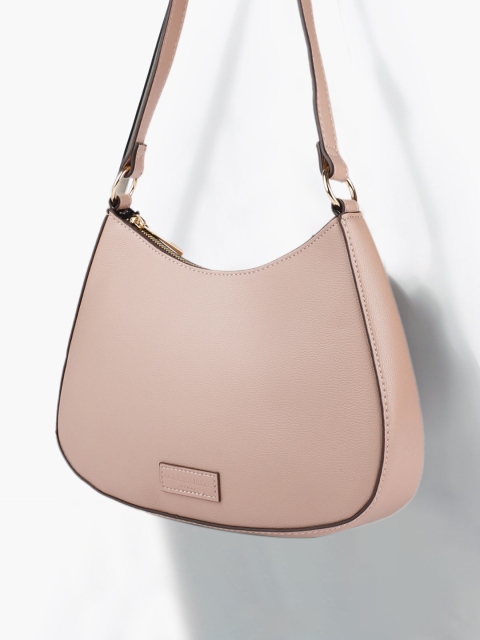 

Accessorize Pink Solid Hobo Bag
