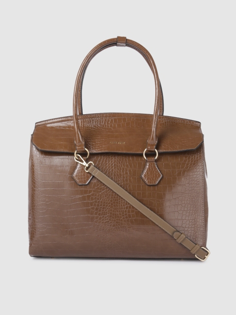 

Allen Solly Brown Textured Handheld Bag