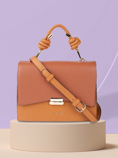 

Allen Solly Brown Solid Satchel