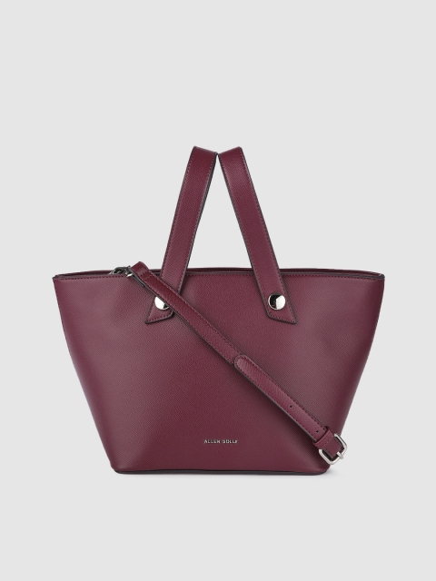 

Allen Solly Burgundy PU Structured Handheld Bag