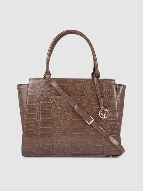 

Allen Solly Brown Textured Handheld Bag