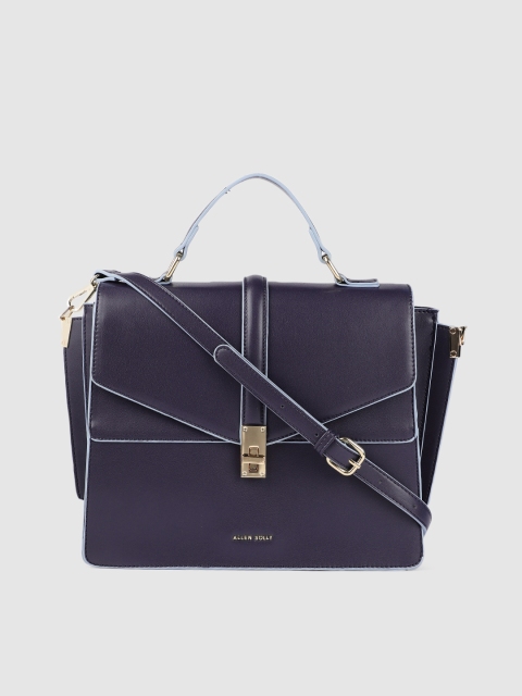 

Allen Solly Navy Blue Solid Satchel