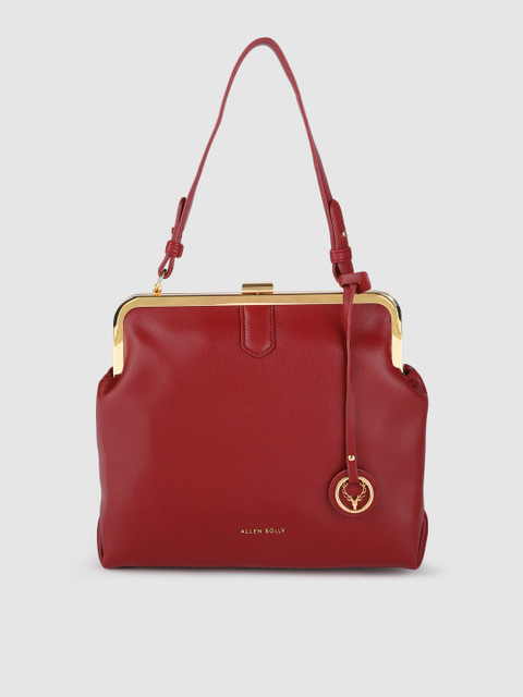 

Allen Solly Red PU Structured Shoulder Bag