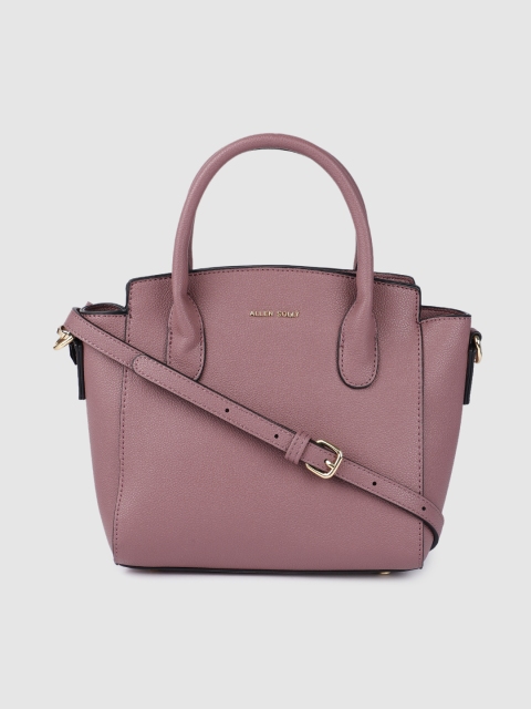

Allen Solly Mauve Solid PU Regular Structured Handheld Bag