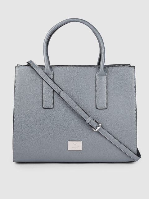 

Allen Solly Blue Solid PU Regular Structured Handheld Bag