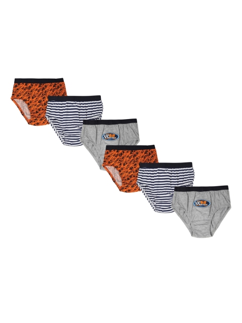 

Red Rose Boys Pack Of 6 Cotton Basic Briefs JR509PO6, Grey