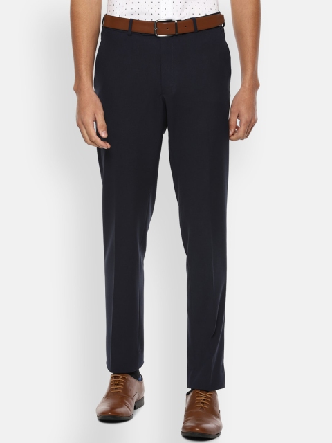 

Van Heusen Men Navy Blue Slim Fit Formal Trousers