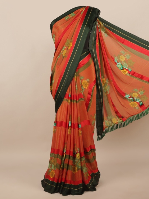 

Pothys Red & Black Floral Printed Saree