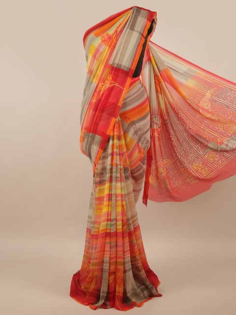 

Pothys Multicoloured Abstract Print Saree, Multi