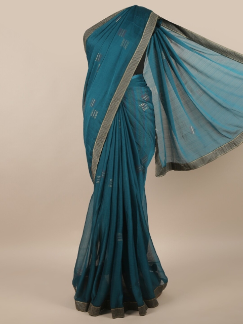 

Pothys Blue Printed Poly Chiffon Saree