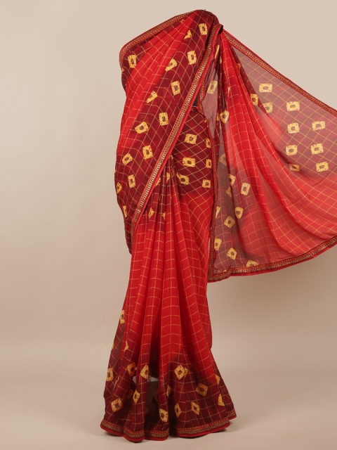 

Pothys Women Brown Printed Cotton Blend Saree