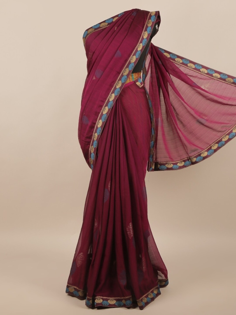 

Pothys Purple Abstract Printed Saree