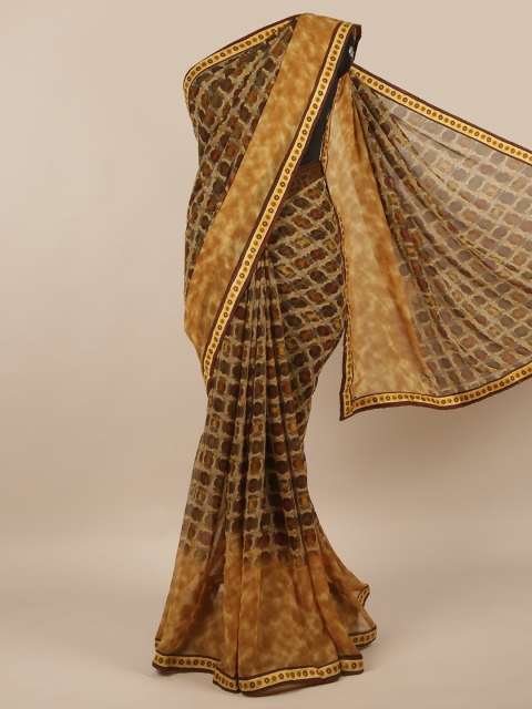 

Pothys Brown & Beige Printed Saree